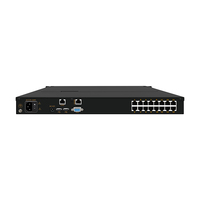 Conmutador KVM de 8 Puertos IP CAT5e con Cajón, 1U Rack, 1080P FHD, Consola de 17/19 Pulgadas, RJ45, Tecla de Acceso Rápido, 4/8/16/24/32 Puertos, Inventario de Computadoras, 16 Puertos