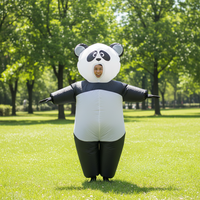 Costume de panda géant gonflable pour adulte, convient aux personnes de 1,5 à 2 m. Idéal pour Noël, le cosplay, les fêtes, les spectacles sur scène et les bals masqués