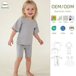 <span class=keywords><strong>Zedan</strong></span> Kinder Zweiteiliges Baumwoll-Freizeitset für den Sommer Kurzarm-T-Shirt & Hose mit Individuellem Muster und Weichem Stoff - Product Image 1