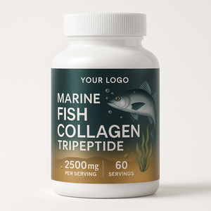 Private Label Marine Fish <strong>Collagen</strong> Tripeptide Capsules 2500mg High Potency <strong>Hydrolyzed</strong> Type 1 <strong>Peptides</strong> for Skin Care Antioxidant - Product Image 1