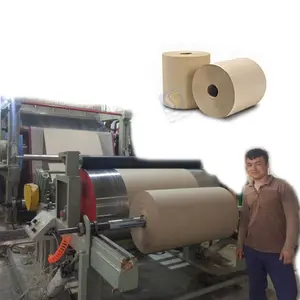 machine to make recycle paper cylinder mould 40 tons jumbo corrugated kraft paper rolls machine full automatic production line