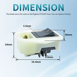 Interruttore <span class=keywords><strong>a</strong></span> bilanciere bianco con corpo stampato in 3D, AC 125/250V, <span class=keywords><strong>a</strong></span> vite, automatico, per uso marino/nautico, con LED. - Product Image 2