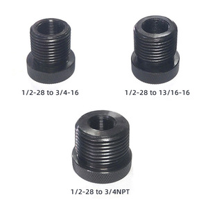 Adaptador de filtro de combustible roscado 1/2-28 a 13/16-16, conector de filtro de aceite de metal moleteado para modificación de automóviles, negro JXSS016 - Product Image 3