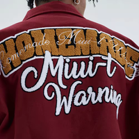 Veste de motard décontractée pour homme personnalisable avec col rond, manches en laine et en cuir PU, veste de style universitaire personnalisée