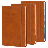 Agenda en pointillés à grille doublée imprimé personnalisé de cadeaux d'affaires réutilisables Agenda de planificateurs de gratitude à couverture rigide Carnet de journal en cuir PU