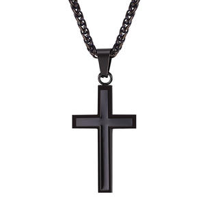 Collier à pendentif, corde de frano chaîne pendante, bijou en acier inoxydable, or Rose, noir, or, <span class=keywords><strong>argent</strong></span>, <span class=keywords><strong>55</strong></span> <span class=keywords><strong>cm</strong></span>, offre spéciale - Product Image 1