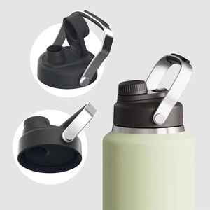 BORGE 2 in 1 funzionale 64oz sottovuoto isolato doppia parete in acciaio inox bottiglia di acqua con contenitore di cibo ciotola per cani - Product Image 2
