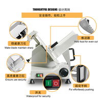 Nouvelle trancheuse à viande semi-automatique multifonctionnelle à épaisseur réglable Jinkun JK220A 180W 110V/230V avec corps en alliage d'aluminium