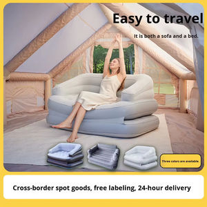 Divano Gonfiabile Portatile Pieghevole Morbido e Rilassante per Campeggio all'Aperto Letto ad Aria - Product Image 1