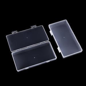 Caja de almacenamiento de plástico rectangular transparente, 16,5x8,5x1,7 cm, tapa con doble cierre para organización de piezas de hardware electrónico - Product Image 5