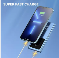 Affichage numérique Ultra Slim 66W 20000 mah Power Banks Chargeur mobile portable Power Bank Haute capacité Powerbank 20000 Mah