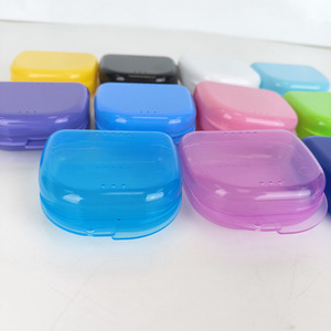 Denture <b>Case</b> With Holes <b>Retainer</b> Storage Box Portable Orthodontic Holder For Home And Commercial Use Multi Color Available - Product Image 3