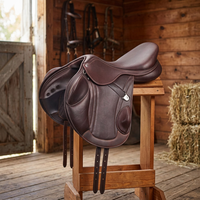Selle d'Équitation Anglaise Professionnelle en Cuir avec Arceau en Bois et Quincaillerie Nickelée - Tailles et Couleurs Personnalisables