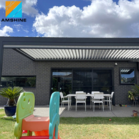Pergola motorisée à toit ouvrant à lames orientables, bioclimatique, abri de voiture extérieur, gazebo en aluminium avec toit réglable