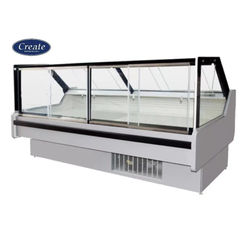 Ad angolo retto flat top service counter Commercial supermarket deli cabinet tipo europeo deli cabinet machine