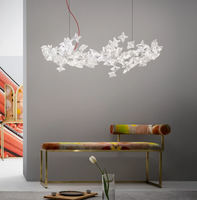 Lustre LED créatif en forme de fleur pour salon italien, villa, restaurant