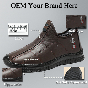OEM & ODM scarpe di nuovo stile isolamento termico stivali da <span class=keywords><strong>uomo</strong></span> foderato stivali corti ispessiti calore stivali da neve da esterno - Product Image 6