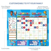 Tableau de récompenses et de punitions pour enfants 2026, tableau de récompenses magnétique en bois, autocollant mural