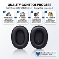 Coussinets d'oreille de remplacement compatibles avec les écouteurs Audio-Technica WS990BT/ATH-SR9/DSR9BT