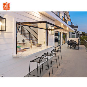 Fenêtre rabattable de bar de cuisine <span class=keywords><strong>au</strong></span> design moderne et <span class=keywords><strong>simple</strong></span> cadre en alliage d'aluminium jambe de force à gaz qui traverse la fenêtre - Product Image 5