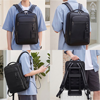 Sac à dos de transport quotidien en cuir synthétique PU de haute qualité avec logo personnalisé et compartiment séparé pour ordinateur portable – Vente en gros