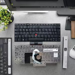 Bàn Phím Chất Lượng Tốt Cho Lenovo <span class=keywords><strong>ThinkPad</strong></span> X121E X130E X131E <span class=keywords><strong>X140E</strong></span> E220S E220S E11 E12 E125 S220 X131 E120 Khung Màu Đen điểm Màu Đỏ - Product Image 2