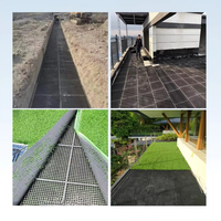 Module de drainage en plastique haute capacité de charge 50x50, plaque de drainage pour projets d'ingénierie municipale, isolation thermique de toiture, tapis de pelouse