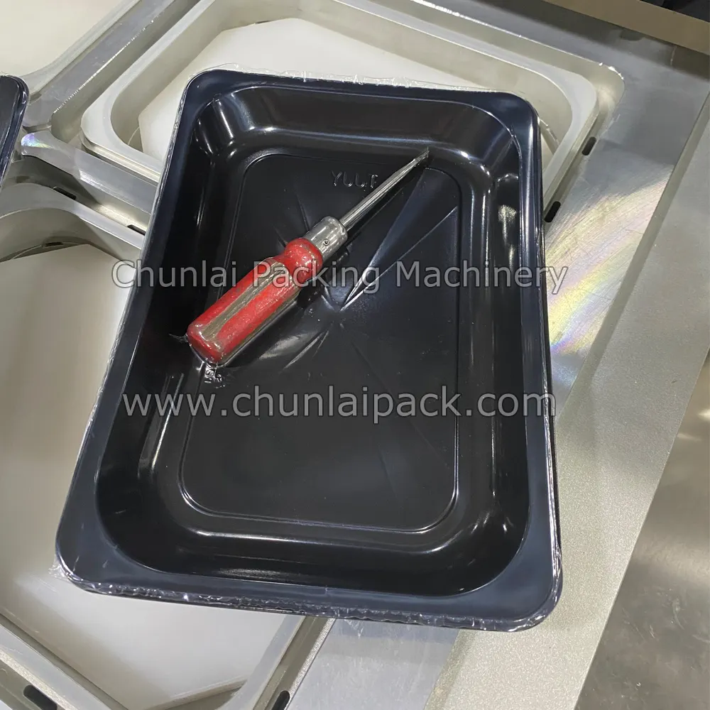 Beef Shrimp Sausage Sea Food Sealing Tray Vacuum Skin Packaging Machine