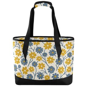 Personalized Floral Print <b>Lunch</b> <b>Bag</b> for Women Wholesale Cooler Tote <b>with</b> <b>Strap</b> for Shopping and Work - Product Image 1
