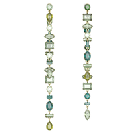 Pendientes de Mujer Elegantes con Circonitas, Estilo Clásico Vintage de Lujo, Cómodos de Usar para Todos los Eventos Importantes