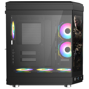 Hai mặt Tempered Glass ATX máy tính trường hợp tháp giữa chơi game PC ATX PC Trường hợp với LCD hiển thị 2025 nâng cấp chơi game PC trường hợp - Product Image 4