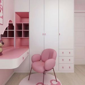 Armario Plegable de Lujo Ligero Estilo Francés en Morado de Ensueño, con Sensación de Alta Gama, para Dormitorio Principal de Chicas, Ideal para Apartamentos - Product Image 4