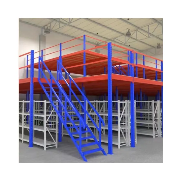 Prateleiras de armazenamento em estilo mezanino para lojas de armazenamento em lojas de sótão de várias camadas fabricadas na China