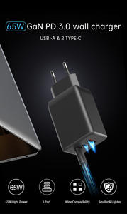 Steker AU portabel <span class=keywords><strong>3</strong></span> Port 65w Usb Tipe c Pd pengisian daya Super cepat adaptor daya ponsel Usb c 65w pengisi daya dinding, FCC/ROHS/SAA/CE - Product Image 2