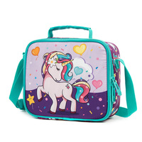 Sac à dos scolaire à roulettes pour enfants de dessin animé personnalisé sac à lunch de grande capacité sac à crayons ensemble de trois pièces