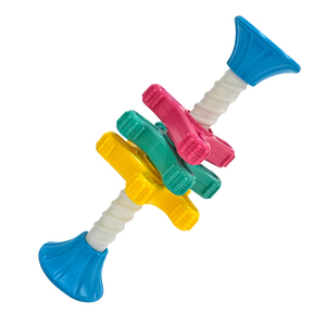 Jouet éducatif pour enfants Bechotoy, anneaux empilables musicaux arc-en-ciel en plastique, pour les enfants de 0 à 24 mois - Product Image 1
