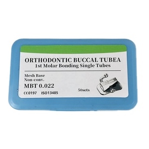 Tam tıbbi ortodontik ilk <span class=keywords><strong>Molar</strong></span> Buccal tüp <span class=keywords><strong>0.022</strong></span> 0.018 MBT <span class=keywords><strong>ROTH</strong></span> diş hekimi kullanımı için braketi seti manuel çelik braketler - Product Image 2