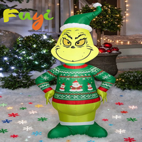 Décoration extérieure gonflable Grinch de haute qualité, nouveau design, imperméable, durable, résistante au soleil, avec pompe à air électrique