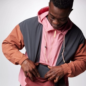 Custom Print Nylon Zip Windproof Track Pullover Windbreaker <b>Jacket</b> <b>Lightweight</b> Vintage 90s Retro Outdoor Running Design Thin - Product Image 4