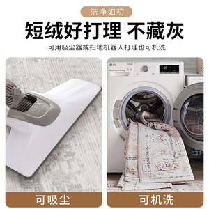 Alfombra de Estilo Persa Vintage, Rectangular, con Patrón de Medallón, Cachemira Fina, Decoración para Sala de Estar - Product Image 5