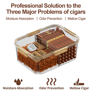 Zhanggong xì gà <span class=keywords><strong>Humidor</strong></span> cho trong nhà ngoài trời sử dụng văn phòng Phòng phòng khách phòng ngủ phòng cà phê lưu trữ di động trường hợp - Product Image 5