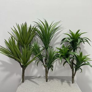 Plante artificielle Meng Jie à trois branches, plante décorative à feuilles vertes pour l'aménagement intérieur - Product Image 4