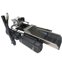 Drague à siphon pour l'or de 4 pouces, machine portable de lavage d'or, dragage de sable de rivière, moteur à essence pour l'extraction d'or avec compresseur
