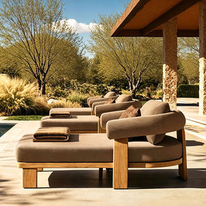 Ensemble de meubles d'extérieur <span class=keywords><strong>en</strong></span> teck au design moderne, ensemble de canapés <span class=keywords><strong>en</strong></span> teck avec coussins pour jardin, patio, cour, hôtel, villa, salon - Product Image 3
