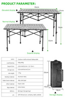 Aptx — table portable et pliable 2022 mise à niveau, table à manger de Camping pour l'extérieur, portable et extensible