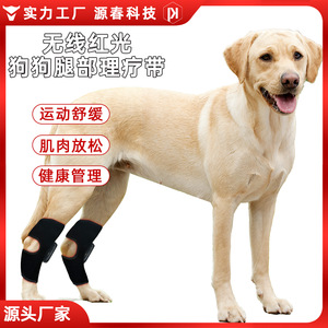 Rodilleras ajustables con velcro para perros mayores, protección de las articulaciones, soporte anticolisión, color negro y gris, uso unisex para adultos - Product Image 5
