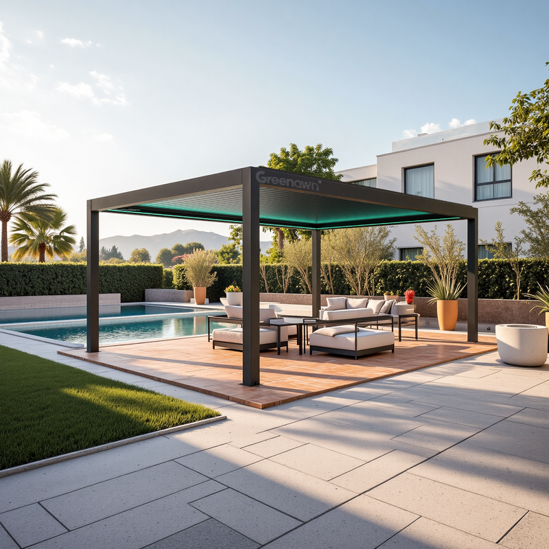 Luxury Bioclimatic Garden Pergola Louvered Roof
