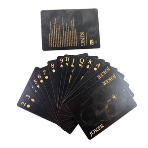 Cartes à jouer Jin Li en or avec gravure laser, design personnalisé, cartes à collectionner - Product Image 1