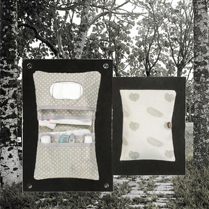 Organizador de Bolsa para Bebê em Tecido de Algodão Resistente à Água, <span class=keywords><strong>Mini</strong></span> Bolsas de Fraldas Dobráveis, Essenciais para Viagens de Recém-Nascidos - Product Image 3