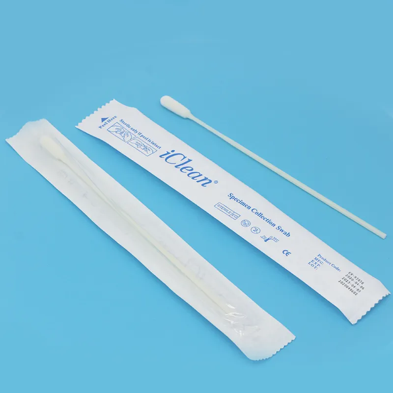 Test medico Kit di tamponi per la gola raccolta di campioni tampone di Nylon tampone nasale Sterile per Pcr Stick